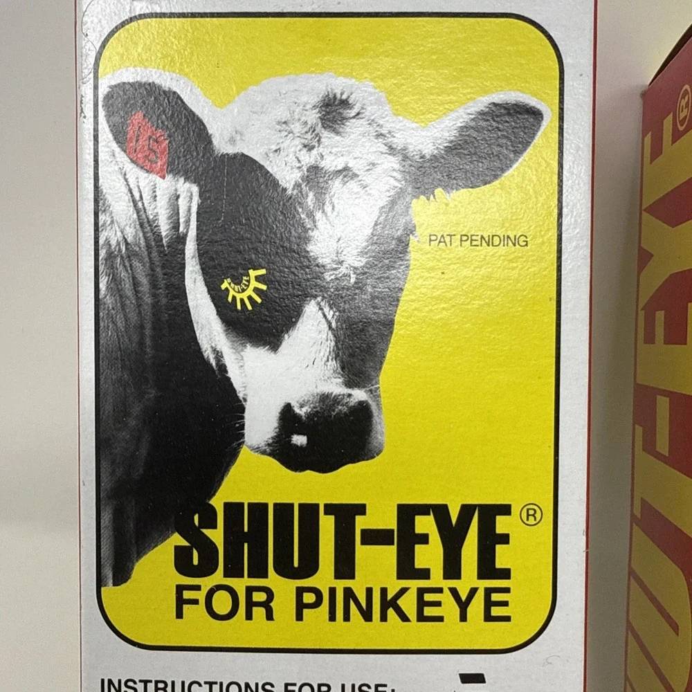 Shut-Eye For Pinkeye Protective Eye Patch for Cattle - Calf Size 2pk